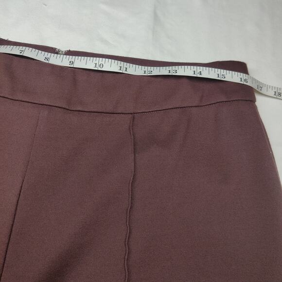 Staud Knack Pull On Ponte Knit Cropped Wide Leg Pant Dark Chocolate Brown Large - Picture 13 of 16